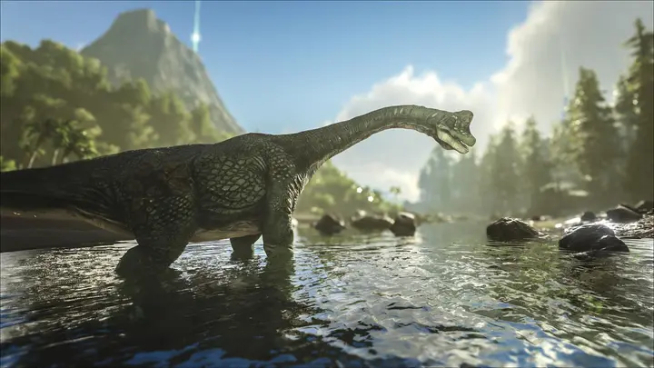 Brontosaurus with the Brachiosaurus Costume