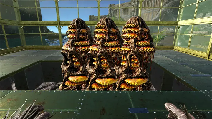 Tamed Giant Bee Hives laid on the ground.