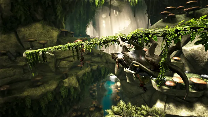 Ravager climbing a zip line